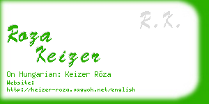 roza keizer business card